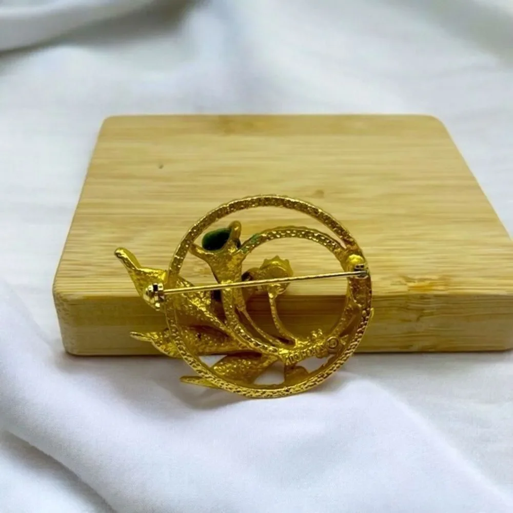 SARAH COVENTRY JADE GARDEN BROOCH